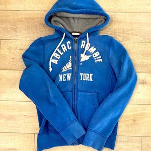 Abercrombie and Fitch Zip Up Muscle sweatshirt, Mens size Large